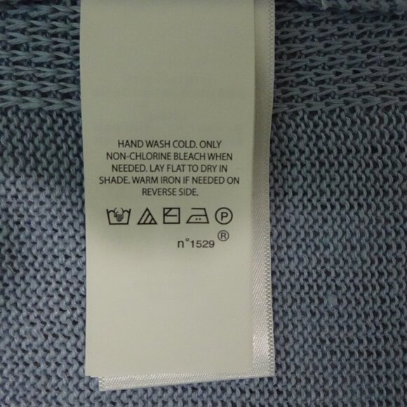 Polo Ralph Lauren Duster Cardigan Women's Size S Blue Linen Long Open Front - Picture 13 of 13